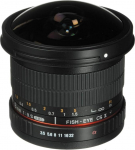 Rokinon HD8M-NEX 8mm f/3.5 HD kalasilmobjektiiv koos eemaldatava kapuutsiga Sony E-Mount DSLR jaoks