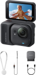 Insta360 GO Ultra Night Black - k&auml;ed-vabad 4K minikaamera, kerge ja mobiilne, tipptasemel v&auml;heses valguses, saab kinnitada k&otilde;ikjale, FlowState stabiliseerimine, 200 min aku, 10 m veekindel