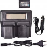 DSTE&reg; 2 Pack asendusaku VBT380 + LCD Dual Charger, mis &uuml;hildub Panasonic HC-V210, HC-V520, VW-BC10E, HC-W580, HC-V750, HC-WX970, HC-V710, HC-V720 digikaameraga Camcorder.