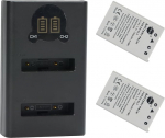 Asendusaku (2 tk) Smart LED laadija Dual USB &uuml;hilduv EN-EL5 ja Coolpix P3 P4 P80 P90 P100 P500 P510 P520 P530 P5100 P6000 S10 kaamera jaoks.