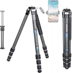 Carbon Fibre Tripod Monopod INNOREL KT254C Professional Portable Compact Travel Tripod for DSLR Camera 25.6 mm Tube Load 15 kg with Adjustable Extension Tripod (Tripod Only)