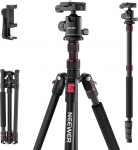 NEEWER Basics Camera Tripod Monopod, 71-tolline alumiiniumist raskekaaluline kaasaskantav reisimine DSLR mobiiltelefoni statiiv koos 360&deg; kuulipea mobiiltelefoni hoidjaga, mis &uuml;hildub iPhone'iga video filmimiseks, TP15