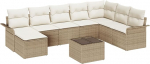 Rantry 9-teiliges Garten-Sofa-Set mit Kissen Braun Poly Rattan Gartenlounge Model3345491