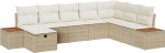 Rantry 8-teiliges Garten Sofa Set mit Kissen Beige Poly Rattan Gartenlounge Model3360990
