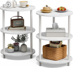 XBurmo V&auml;ike &uuml;mmargune k&uuml;ljelaud - 3-tasandiline akentuurlaud, kitsas ots- v&otilde;i &ouml;&ouml;kapp, t&ouml;&ouml;stuslik vintage &ouml;&ouml;kapp magamistuppa, elutuppa v&otilde;i v&auml;ikestesse ruumidesse, 2-osaline komplekt, marmorist valge