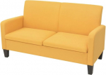 GuyAna 2-kohaline diivan 135 x 65 x 76 cm Kollane V&auml;ikesed diivanid v&auml;ikestesse ruumidesse Lounge diivan v&auml;ljas 2-kohaline diivan kahele istekohale