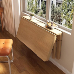 Klappbarer Wandtisch, ausziehbar, Massivholz, Ess- und Couchtisch, platzsparender Wandschreibtisch (50 x 70 cm) f&uuml;r kleine R&auml;ume, Heimb&uuml;ro und Esszimmer