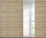 Rauch M&ouml;bel Santiago Wooden Sliding Door Wardrobe, Light Sanremo Oak, (W x H x D) 261 x 210 x 59 cm
