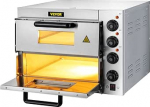 VEVOR Professional Pizzaahi, 36 cm Pizzaahi 3000 W kahekihiline mini elektriline pizzaahi, 50-350 &deg;C Gastro kiviahi 220-240 V Gastroahi, leiva, kookide, pirukate jne.