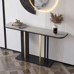 Kitsas sissep&auml;&auml;sulaud, konsoollaud, 80 x 30 x 80 cm, diivanilaud, metallist raamiga sissep&auml;&auml;sulaud maal&auml;hedases stiilis elutuppa, esikusse, fuajeesse (v&auml;rv : must)