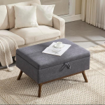 Soweiz Ruudukujuline kohvilaua hoiupink, sobib elutuppa, esikusse, kasutatakse kohvilaudana, pukse, kingapingina, 80 x 59 x 45 cm (Hall linane)