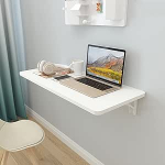 Klappbare Werkbank zur Wandmontage f&uuml;r Garagen im Freien, Schuppen/Home Office, Wei&szlig;, 80 x 40 cm