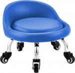 EBANKU v&auml;ike madal rulliv tool, rulliv tool, p&ouml;&ouml;rlev tool, t&ouml;&ouml;koha tool, seljatugi, 360&deg; rulliv tool, madal ratastega tool, p&ouml;&ouml;rlev t&ouml;&ouml;koha tool kodukontorisse v&otilde;i spordikeskusesse (sinine)