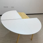 Faltbare runde Tischplatte, 119 cm - 240 cm Durchmesser, platzsparendes Holzdesign f&uuml;r den Innen- und Au&szlig;enbereich, perfekt f&uuml;r Picknicks, Partys, Bankette und Hochzeiten