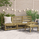 Aia diivan ilma k&auml;etugedeta, 3 tk 70 x 70 x 67 cm Impregneeritud m&auml;nnipuidust &otilde;ues aiavoodi diivan diivan aias elutuba patio v&auml;ljas