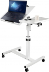 uyoyous Liigutatav &uuml;levoodilaud, arvutit&ouml;&ouml;kohad, s&uuml;learvuti laud diivanile, reguleeritav k&otilde;rgus, 24-36 tolli, ratastega seisev laud, kaasaskantav k&uuml;lglaud elutuppa, magamistuppa, valge