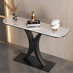 LUNAIZHUO Konsolentisch f&uuml;r den Eingangsbereich, Robuste Konsolentisch Schmal, Moderne Akzente f&uuml;r Wohnzimmer, Flur, Foyer, Schlafzimmer(Black,150cm/59in)