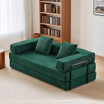 &Uuml;mberkujundatav p&otilde;randakohvri diivan seljatoega ja k&auml;etoega, modulaarne kahekohaline diivan, magamisvoodi elutuppa, magamistuppa (220 x 100 x 70 cm)