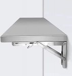Klapptisch Wandklapptisch aus Edelstahl, platzsparender Klappschreibtisch f&uuml;r Home Office und Waschk&uuml;che, modernes, kompaktes Design (L 100 x B 30 cm), vielseitig, langlebig, einfach zu inst