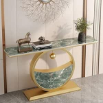 31,49-tolline konsoollaud diivanilaud, kuldse raamiga diivanilaud kitsas koridor foyer, mitu laua v&auml;rvi (v&auml;rv : roheline)