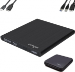 Archgon, Style UHD External 4K Ultra HD BD DVD Player, Blu-ray BDXL Burner External for PC, Mac Laptop, USB 3.0/-C, M-Disk, Protective Box, External CD, BluRay Drive, Aluminium Black
