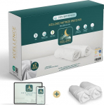 Mattress Protector 90 x 200 cm, Waterproof, Noiseless, Breathable, 100% Bamboo, Height 30 cm, Naturally Against Mites and Bacteria - Fitted Sheet Shape, Bonus
