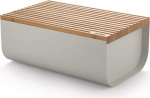 Alessi Mattina BG03 WG Bread Bin Stainless Steel with Epixid Resin and Bamboo Wood Warm Grey