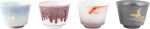 4pcs/set Kung Fu Tea Cup Handmade Ceramic Japanese Style Mug Unique Texture Design Home Drinkware
