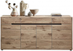 Stella Trading BELLANO Sideboard in Viking Oak Look, Graphite, Modern Chest of Drawers with Drawers and Lots of Storage Space, 185 x 87 x 44 cm (W x H x D)