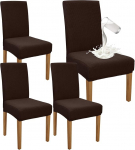 Granbest Premium veekindel s&ouml;&ouml;gitoa toolikatted, komplekt 4, Stretch High Back Chair Covers, Slipcover s&ouml;&ouml;gitoa jaoks, eemaldatav tooli kaitse bankett, k&ouml;&ouml;k, partei (komplekt 4, &scaron;okolaad)