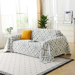 DREAMLANDING Diivan katab pehme vastupidav &scaron;enill Slipcovers m&ouml;&ouml;bli kaitsja tupsuga 1 2 3 istekohaga Loveseat L kuju nurgas Futon diivanid koertele (kaasaegne Hall, 180x265cm)