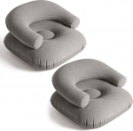 Inflatable Lounge Chair Recliner Lazy Diivan Inflatable Foldable Portable Couch for Home Office Balcony Floor Seating (Dark Grey, 2 t&uuml;kki)