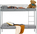 MEUBLE hubane kahe lapse narivoodi, voodiraam 90 x 190 cm, voodiraam lamellip&otilde;hjaga, metallist voodi magamistuppa, koju, hall