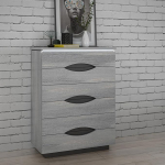 FORTE Universe 80 85 sahtlikapp 4 sahtliga ja &uuml;marate s&uuml;vistatud k&auml;epidemetega, hall, 81,4 cm lai x 108,2 cm k&otilde;rge x 41,8 cm s&uuml;gav