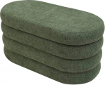 Rebecca Mobili hoiupink Pouf, pikk ovaalne pouf, tumeroheline, pol&uuml;esterkangast MDF, polsterdatud, kaanega, m&otilde;&otilde;tmed (K x L x S): 38 x 76 x 38 cm, toode RE7056