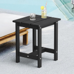 LUE BONA HDPS Adirondack k&uuml;ljelaud, &otilde;ues, r&otilde;dulaua, v&auml;ike, ilmastikukindel, aeda, terrassile, &otilde;ue, 31 x 41 x 43 cm, must