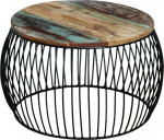 vidaXL kohvilaud laua stend &uuml;mmargune massiivne taaskasutatud puidust 68x43 cm elutuba