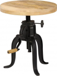 vidaXL Mango Wood Solid Side Table Reguleeritava k&otilde;rgusega elutoa laud K&otilde;rvallaud Kohvilaud Diivanilaud Puidust laud 45 x (45-62) cm Valuraua