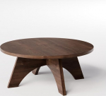 KOLM Yuko kohvilaud - &Uuml;mmargune k&uuml;ljelaud &scaron;okolaadist tammepuust, sobib elutuppa | L&auml;bim&otilde;&otilde;t 90 cm | FSC sertifitseeritud | Moodne disain