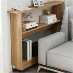 Schmaler Diivan-Beistelltisch mit zweilagigem Stauraum, bewegliche Konsole f&uuml;r Eingangsbereich und hinter der Couch