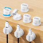 Federkabelhalter-Clips - tagstandsfreie Kabelf&uuml;hrung, Kabel-Organizer, Schreibtisch-Ordnung, Telefon-Ladekabelhalter f&uuml;r USB, HDMI, Wand, PC, Auto, B&uuml;ro, Zuhause, 8 St&uuml;ck