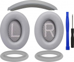 SOULWIT Asendusk&otilde;rvapadjad + peapael peapael + silikoonist k&otilde;rvapadjad kaitsekatted, Bose QuietComfort 35 QC35, QC35 ii Over-Ear k&otilde;rvaklappide asendustarvikukomplektid