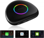 CarPlay-Box KI - Android Auto ja CarPlay kabellos, 8 GB + 128 GB Streaming-Box f&uuml;r Autos mit 4G, WLAN, Dual-Bluetooth, USB, integreeritud GPS, KI-Assistent, Erweiterung &uuml;ber microSD, OTA, CB6