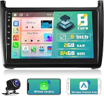 [8 Core 2G/64G] Hikity VW Polo 2011 2012 2013 2014 2015 2016 Android 15 autoraadio GPS-iga Traadita CarPlay Android Auto 9-tolline puuteekraaniga Double DIN autoraadio GPS DSP RDS WiFi tagurdamine