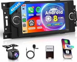 8 Core 4G + 64G Wireless Carplay Android autoraadio Jeep Compass Chrysler 300C PT Cruiser Grand Cherokee Dodge RAM 1500 2500 6.2-tolline autoraadio Android auto navigatsiooniga GPS WiFi Bluetooth FM/RDSiga