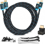 MutecPower HDMI kaabel 2.0 High Speed koos Ethernetiga 4Kx2K/60HZ Ultra HD 2160p/Full HD 1080p 3D/ARC/CEC kaabli kolmekordne varjestatud must 3 meetrit 2-pakett