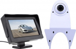 Tagantvaate kaamera auto tagumine vaade koos &ouml;ise n&auml;gemise veekindla tagurduss&uuml;steemiga + 4,3-tolline LCD auto monitor Mercedes Sprinter Viano Vito Transit Ducato VW Crafter T5 jaoks (mudel 1 = valge kaamera + 4,3-tolline mudel)