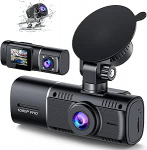 Volam 3-kanaliline Dash Cam auto eesmine tagumine ja sisemine aku, 1080P autokaamera koos Dash Cam parkimise j&auml;lgimisega, infrapuna &ouml;&ouml;n&auml;gemine WDR, G-sensor, 170 &deg; laia nurga armatuurkaamera tagurdamisega