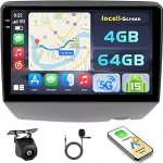 Hikity Android 15 4+64G autoraadio Toyota Vitz XP10 Yaris Square Echo 1999-2005 9-tollise Incell puuteekraaniga, autoraadio 2DIN traadita Carplay Android autoga, FM/RDS raadio BT GPS WiFi