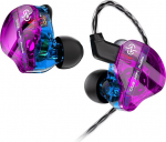 keephifi CCZ DC01 Pro In-Ear Monitor k&otilde;rvaklapid, 1DD Bass HiFi IEM k&otilde;rvaklapid, V-kujulised juhtmega k&otilde;rvaklapid, eemaldatavad 2-pin Z-OFC kaablid muusikutele, trummaritele (lilla, ilma mikrofonita)